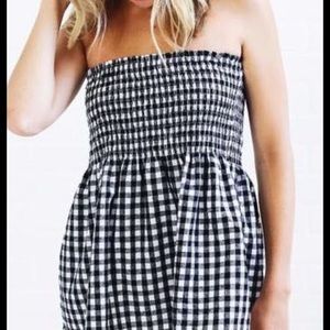 She and Sky Gingham Top